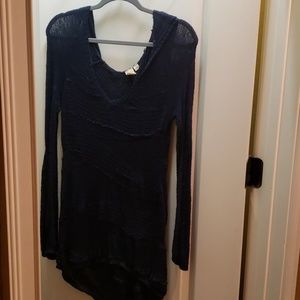 Navy Blue hooded sweater lightweight